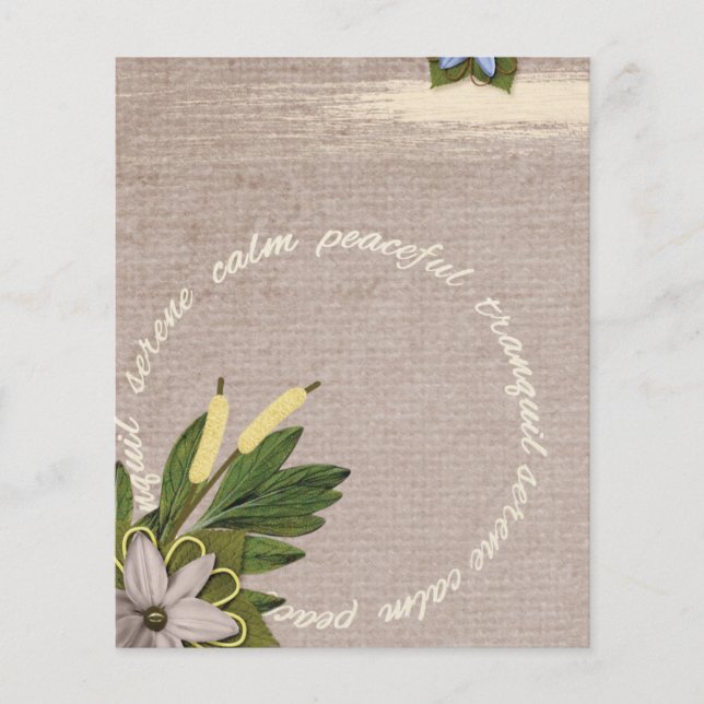 SRPL SERENE CALM PEACEFUL TRANQUIL FLORL COUNTRY S FLYER (Front)