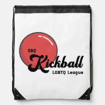 SRQ Kickball Drawstring Backpack