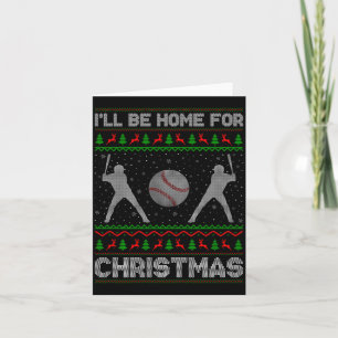 Srty Baseball Player Ugly Christmas Sweaters Xmas  Card