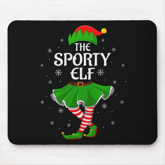 Srty Elf Christmas Family Girls Women Elf Squad Xm Mouse Pad (Front)