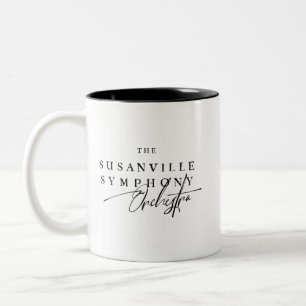 SS 02 Orchestra Script Logo Two-Tone Coffee Mug