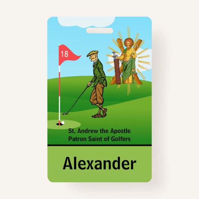 SS. Andrew & Jude avec 2 Male Golfers Badge (Devant)