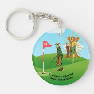 SS. Andrew & Jude avec 2 Porte - clé de golfeurs m