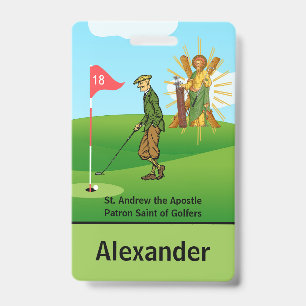 SS. Andrew & Jude with 2 Male Golfers Badge