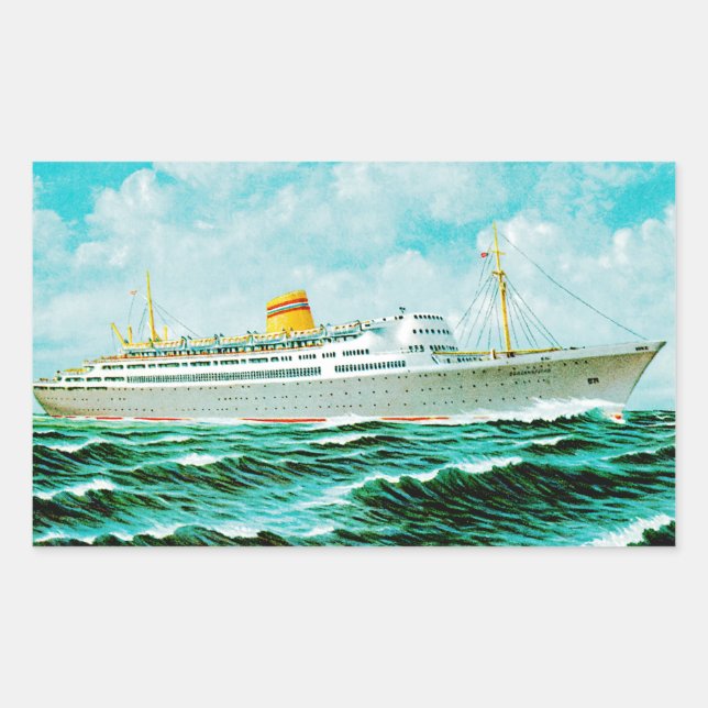 ss Bergensfjord at Sea Sticker (Front)