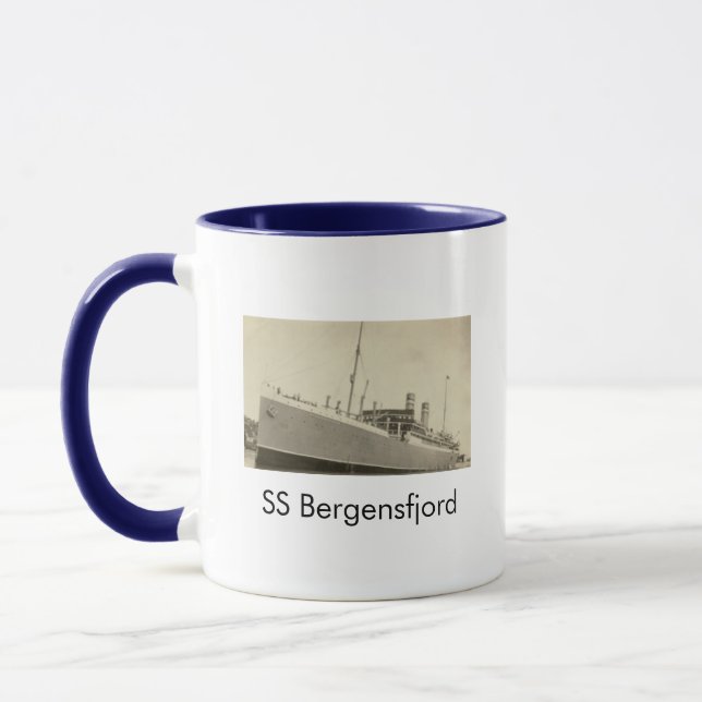 SS Bergensfjord Norwegian Ship Coffee Mug (Left)