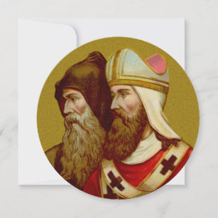 SS. Carte de voeux blanche Cyril & Methodius (M 00