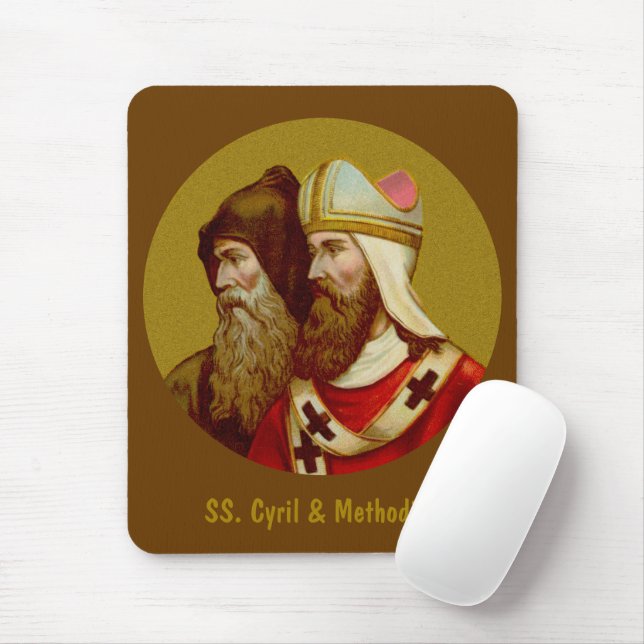 SS. Cyril & Methodius (M 001) Vertical Mouse Pad (With Mouse)
