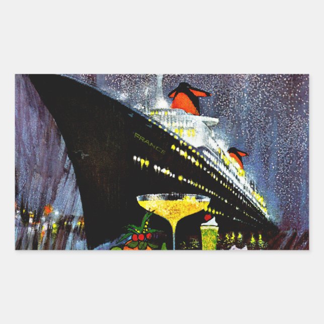 ss France with Champagne Sticker (Front)