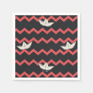 SS Georgie Boat Chevron Pattern Napkin