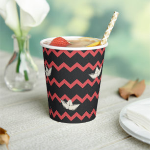SS Georgie Boat Chevron Pattern Paper Cups