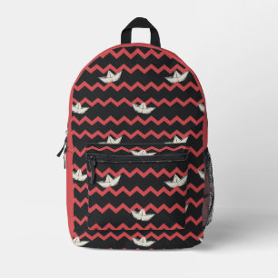SS Georgie Boat Chevron Pattern Printed Backpack