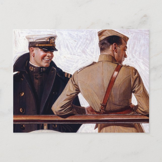 SS Leviathan, 1918 by Joseph Christian Leyendecker Postcard (Front)