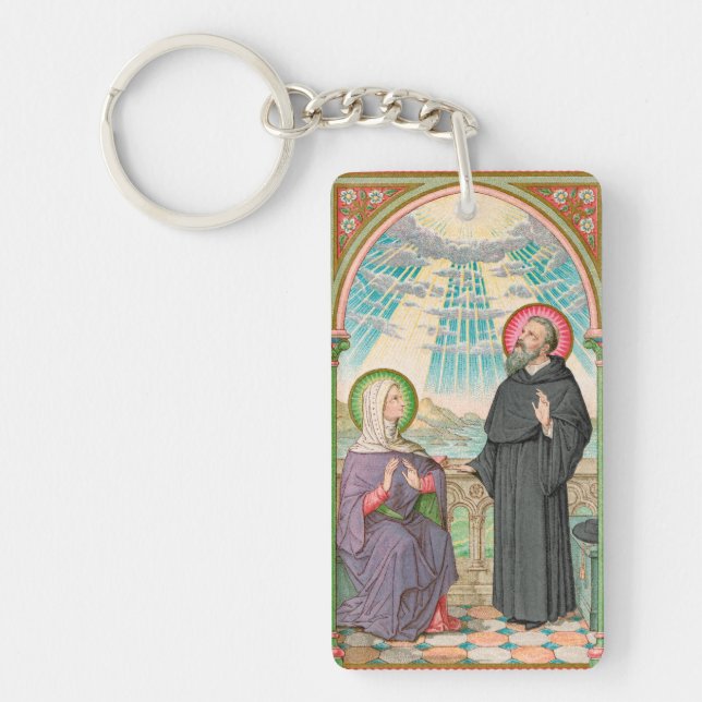SS. Monica and Augustine at Ostia (SAU 047) Keychain (Front)