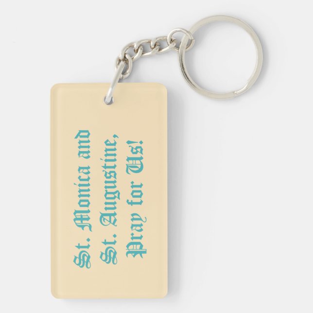 SS. Monica and Augustine at Ostia (SAU 047) Keychain (Back)