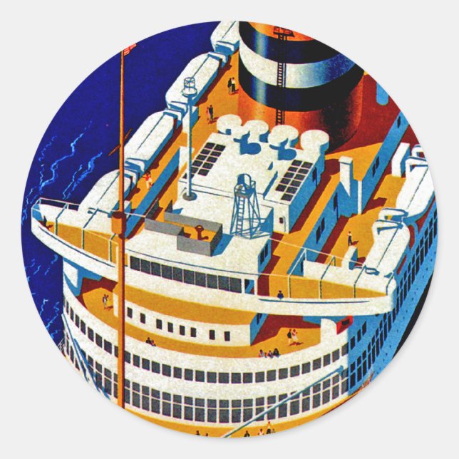 SS Nieuw Amsterdam Classic Round Sticker (Front)