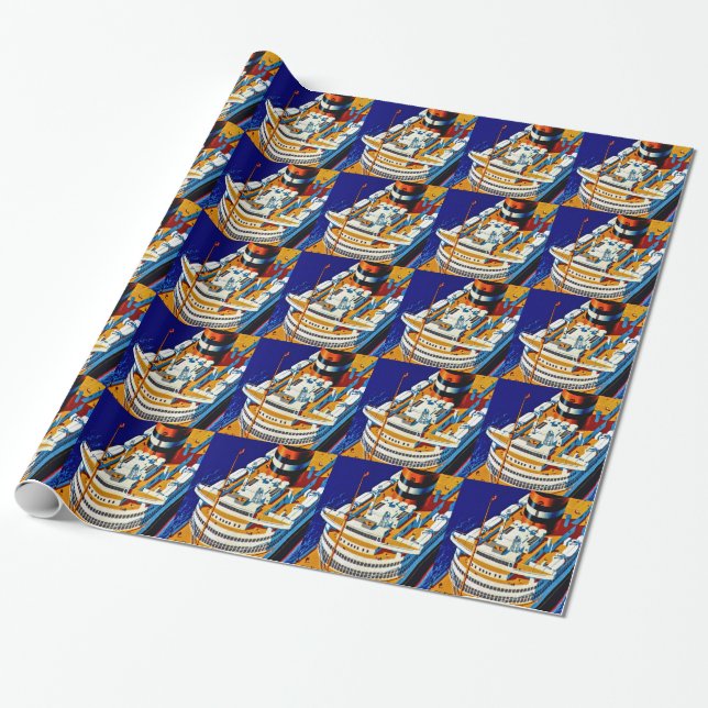 SS Nieuw Amsterdam Wrapping Paper (Unrolled)