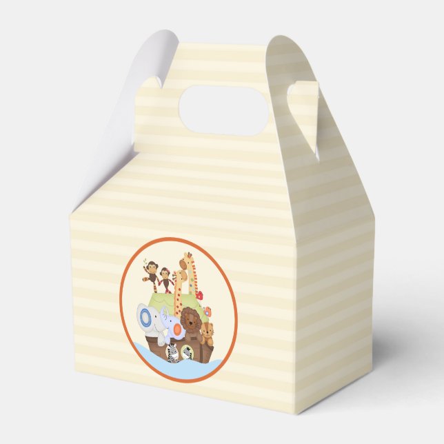 SS Noah / Noah's Ark Baby Shower Personalized Favor Box (Front Side)