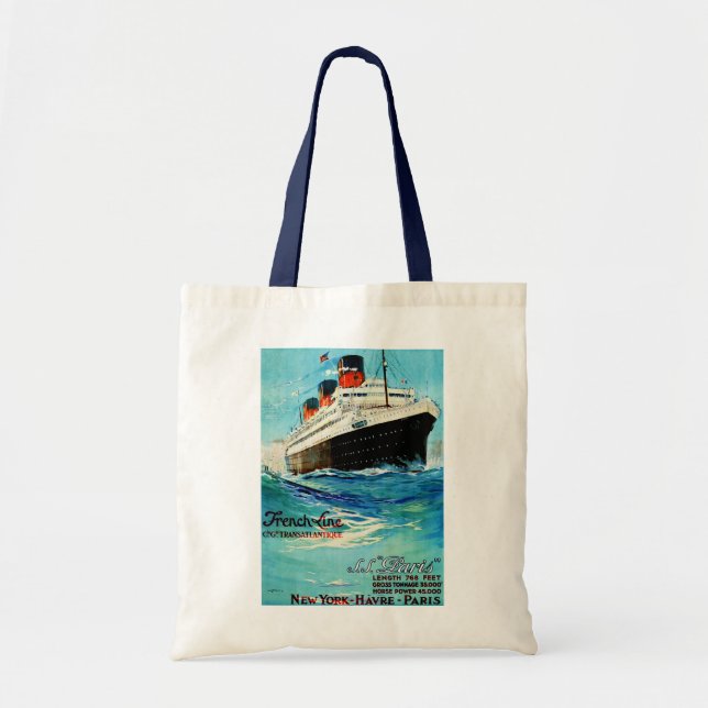 ss Paris ~ French Line Tote Bag (Front)