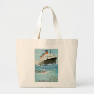 ss Paris - The French Line Large Tote Bag