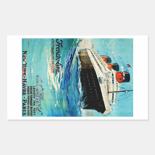 ss Paris - The French Line Sticker (Front)
