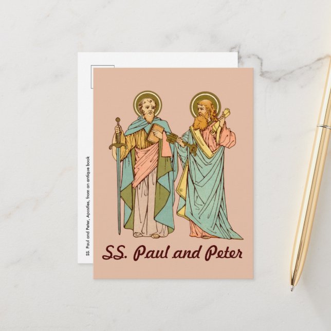 SS. Paul and Peter, Apostles (RLS 13 & 14) Postcar Postcard (Front/Back In Situ)