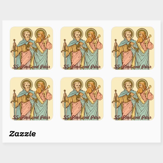 SS. Paul and Peter, Apostles (RLS 13 & 14) Square Sticker (Sheet)