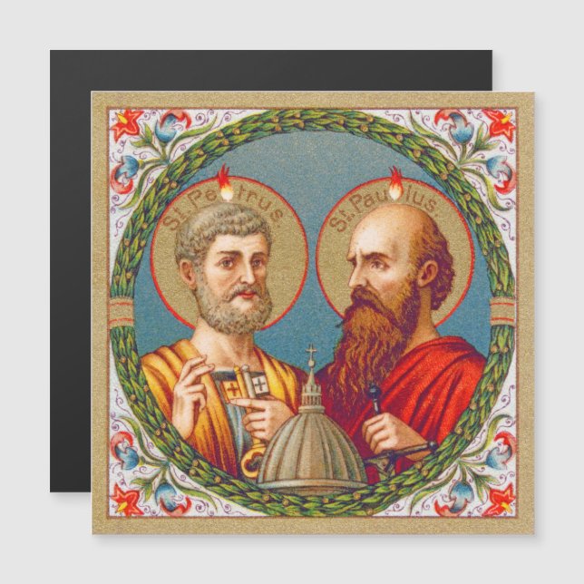 SS Peter et Paul, Apôtres (JMAS01) Carte magnétiqu (Devant / Derrière)