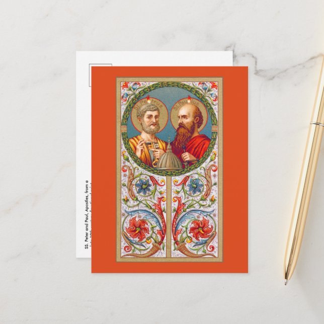 SS. Pierre et Paul, Apôtres (JMAS 01) Carte postal (Devant/Arrière en situation)