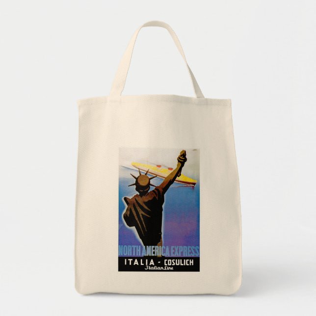ss Rex passing Statue of Liberty Tote Bag (Front)