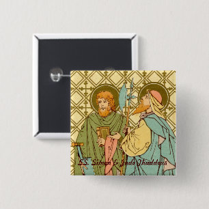 SS. Simon & Jude Thaddeus  (RLS 16) 2 Inch Square Button