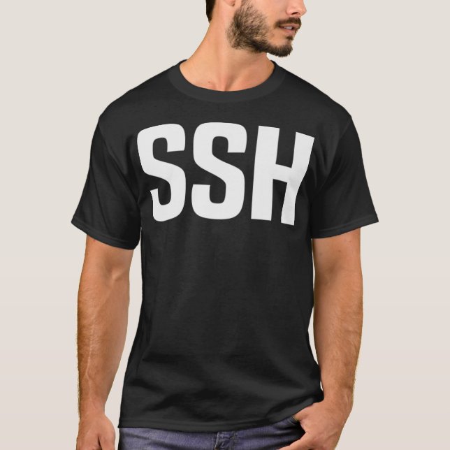 SSH Linu Programmer Webdev Web Programming T-Shirt (Front)