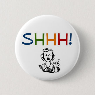 sshh librarian 2 inch round button