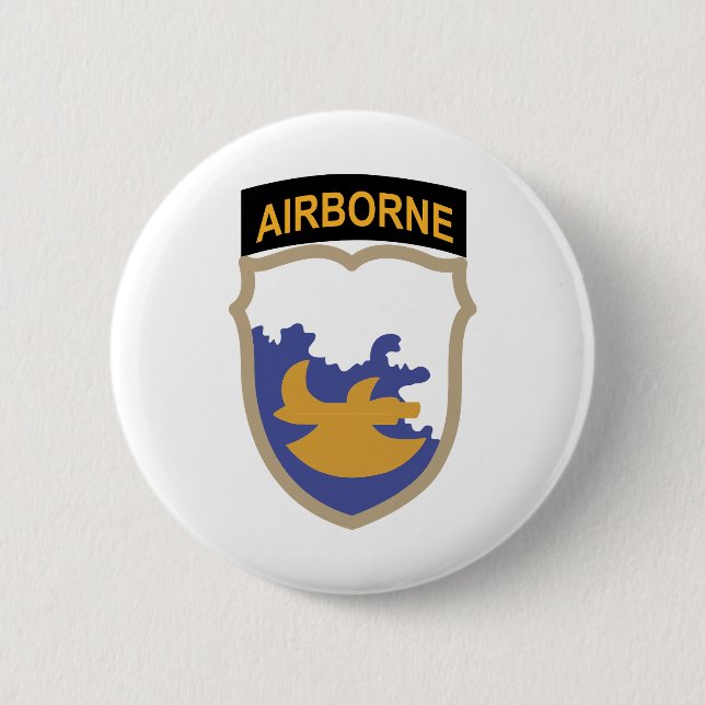 SSI - 18th Airborne Division - Phantom 2 Inch Round Button (Front)