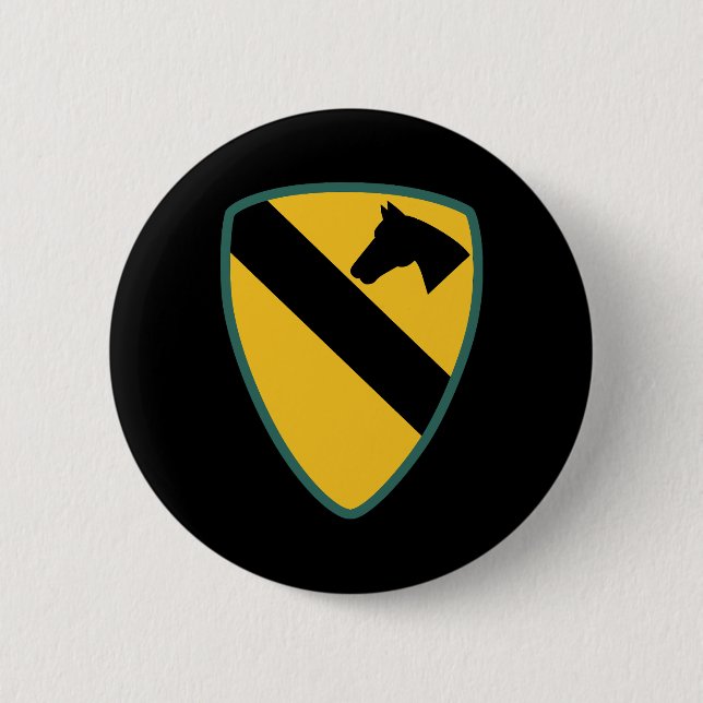 SSI - 1st Cavalry Division 2 Inch Round Button (Front)