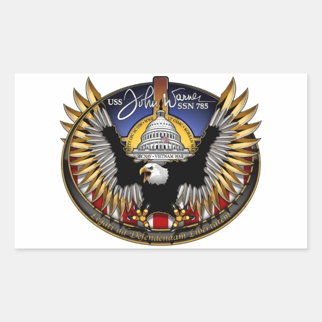 SSN 785 USS John Warner Sticker (Front)