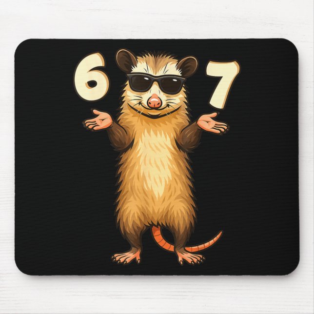 Ssum 67 Hand Motion Meme Funny Kids Teens Gen Alph Mouse Pad (Front)