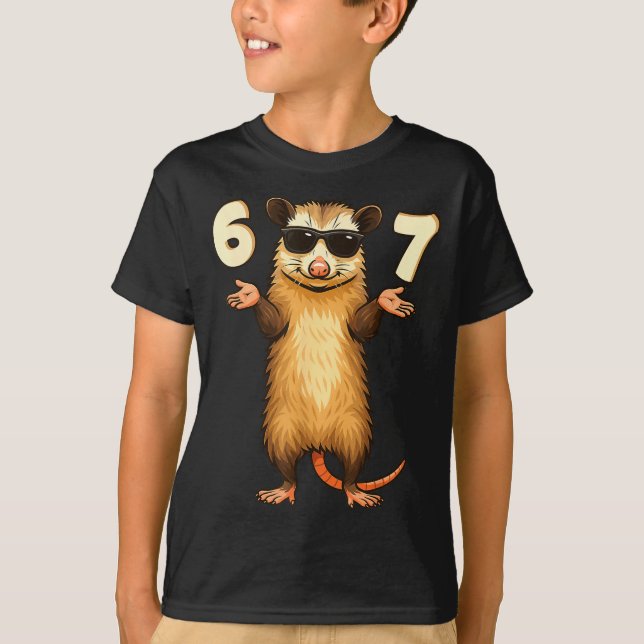 Ssum 67 Hand Motion Meme Funny Kids Teens Gen Alph T-Shirt (Front)