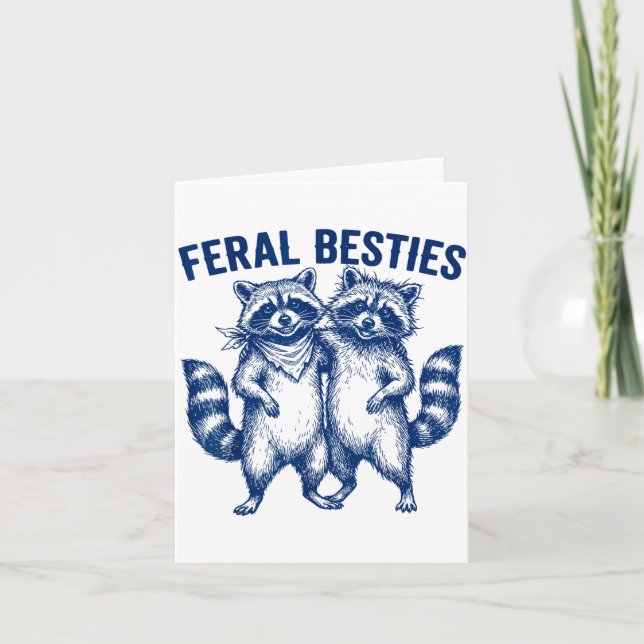 Ssum Feral Ies Matching Friend Twinning Funny Bff  Card (Front)