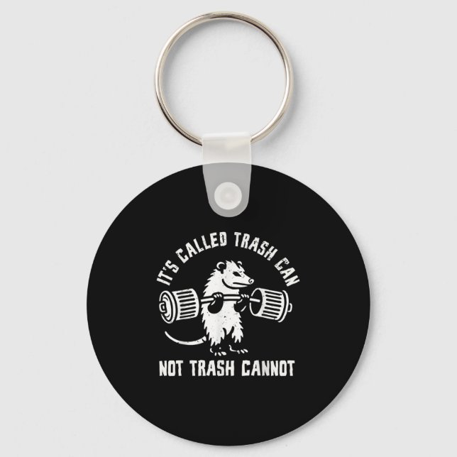 Ssum Ossum Trash Can Trash Cannot Funny Joke Ossum Keychain (Front)