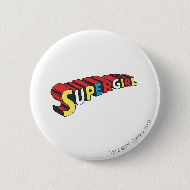 SSupergirl Colourful  Logo 2 Inch Round Button (Front)