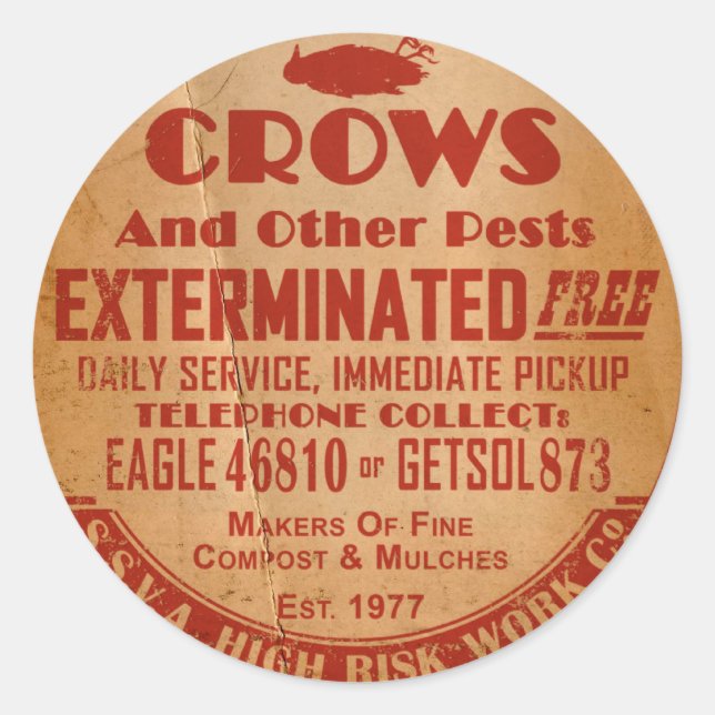 SSVA High-Risk Work Co Classic Round Sticker (Front)