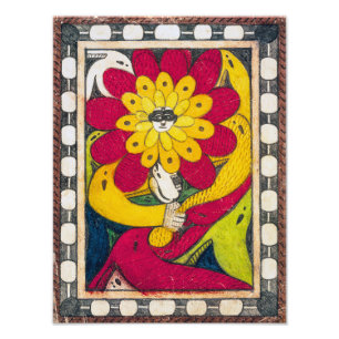 St. Adolf-Throne, Face-Flower Adolf Wölfli Photo Print
