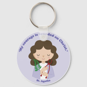 St. Agatha Keychain