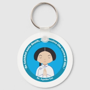 St. Agatha Lin Keychain