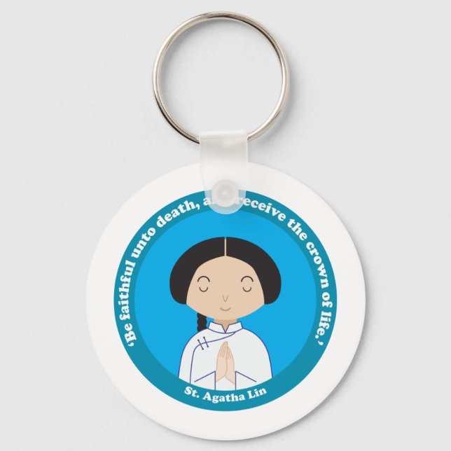 St. Agatha Lin Keychain (Front)