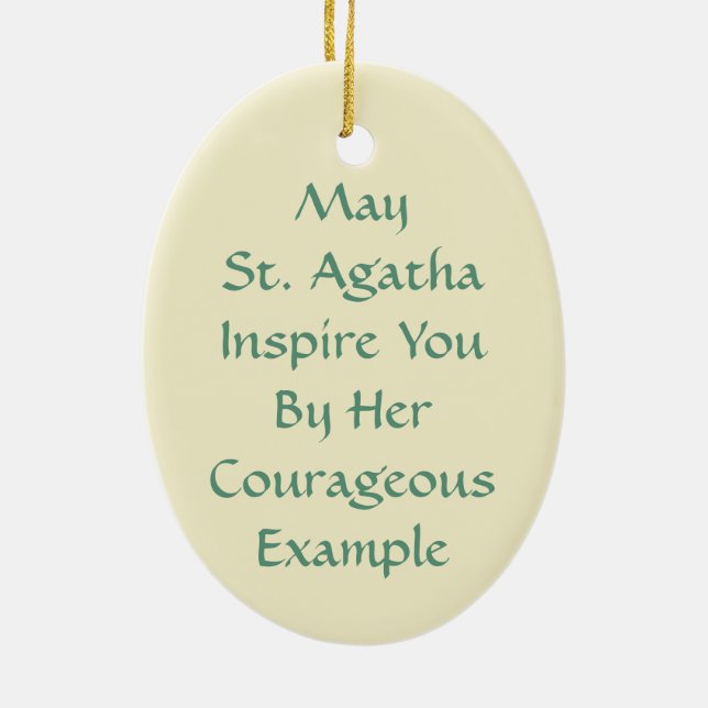 St. Agatha  (M 003) Ceramic Ornament (Back)