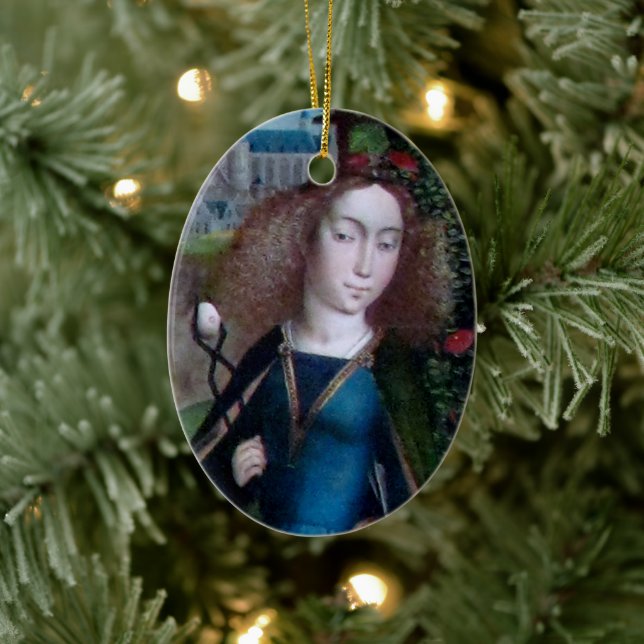 St. Agatha of Sicily (detail; M 070) Ceramic Ornament (Tree)