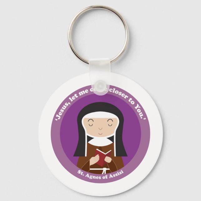 St. Agnes of Assisi Keychain (Front)