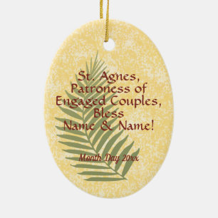 St. Agnes of Rome (BC 01) Ceramic Ornament